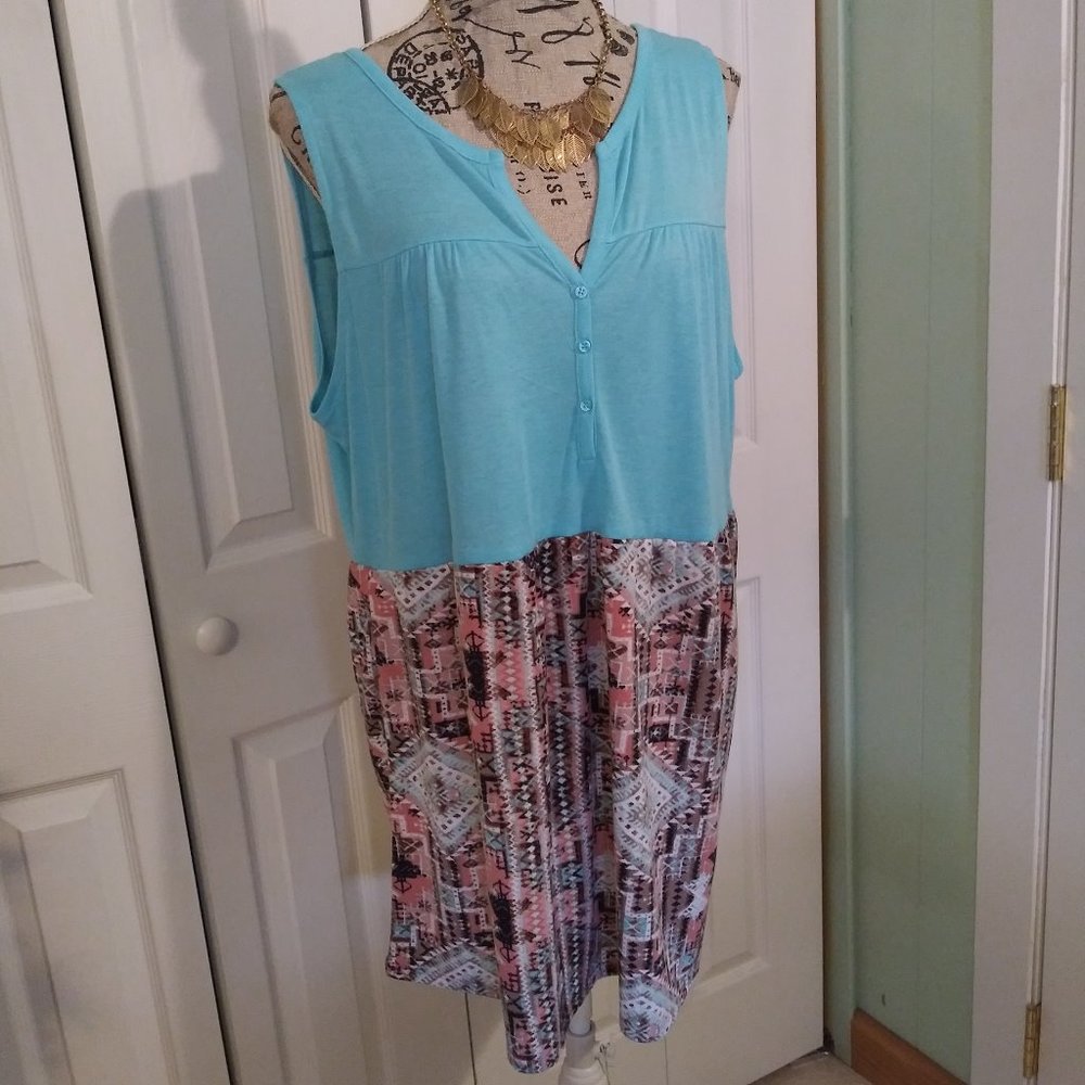 444 jeaniemade Size 1x Upcycled Tunic Top